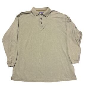 Vintage Patagonia Polo Shirt Mens Large Green Organic Cotton Outdoor Sports